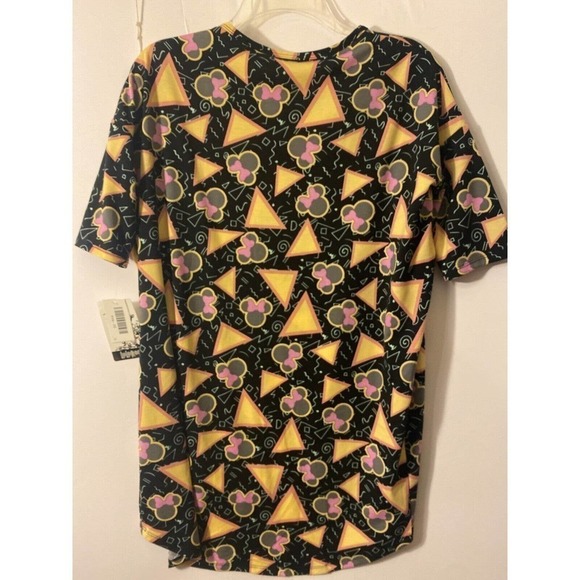 Lularoe Disney Irma Tunic Top Shirt Size XS Minnie Mouse Black Pink Bow Oversize - Picture 4 of 9